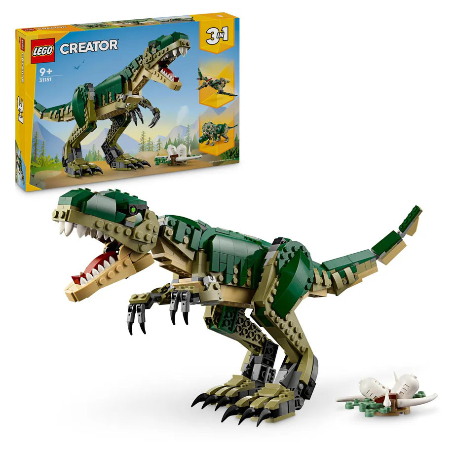 LEGO Creator 3-in-1 T. rex, Dinosaur Toy for Kids 31151 Building Toy Set (626 Pieces)