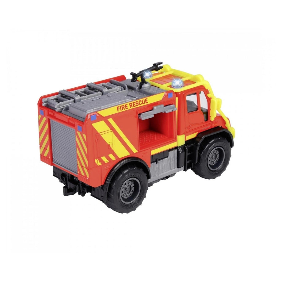 Majorette Mercedes-Benz Unimog U530 Die-cast Fire Truck (14 cm, Red/Yellow)