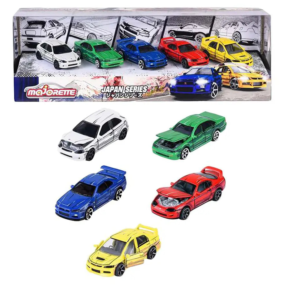 Majorette Japan Series Die-Cast Cars 5-Pack (1:64)
