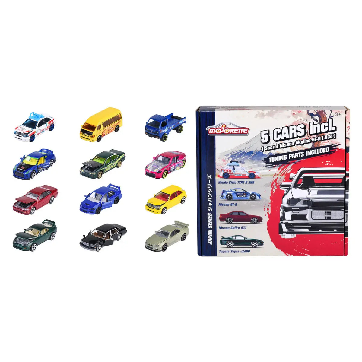 Majorette Japan Series Die-Cast Cars Bonus 5-Pack (Assorted)