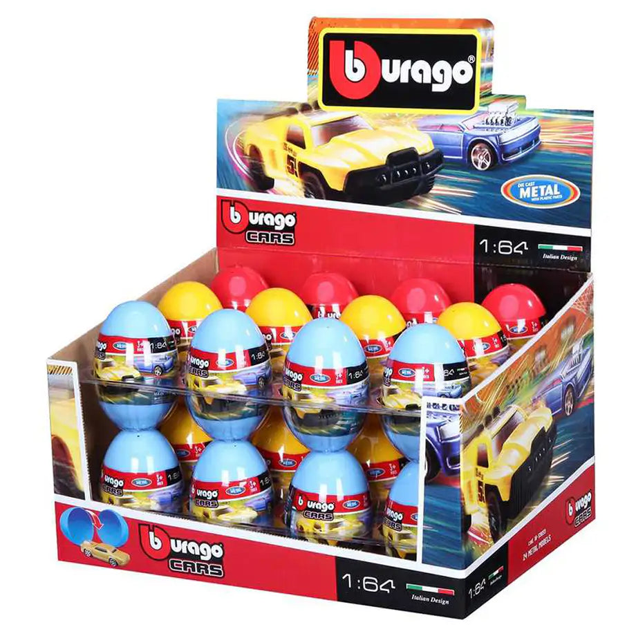 Bburago Metal Die-cast Car Egg Capsule (1:64, Assorted)