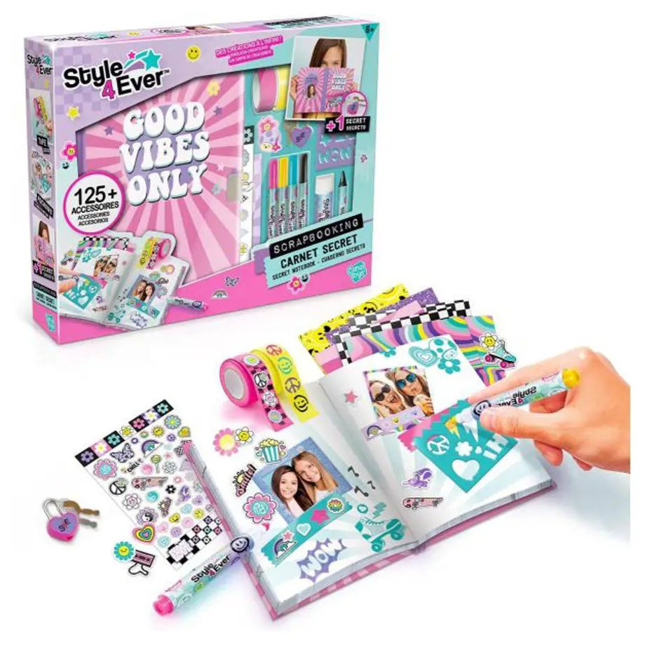 Style 4Ever Scrapbooking Secret Notebook Activity Kit (125 Accessories)