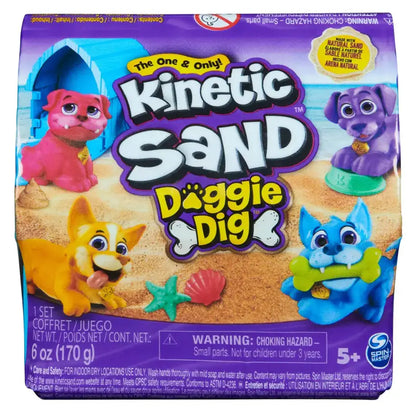 Kinetic Sand Doggie Dig Playset with Surprise Toy Dog (Assorted)