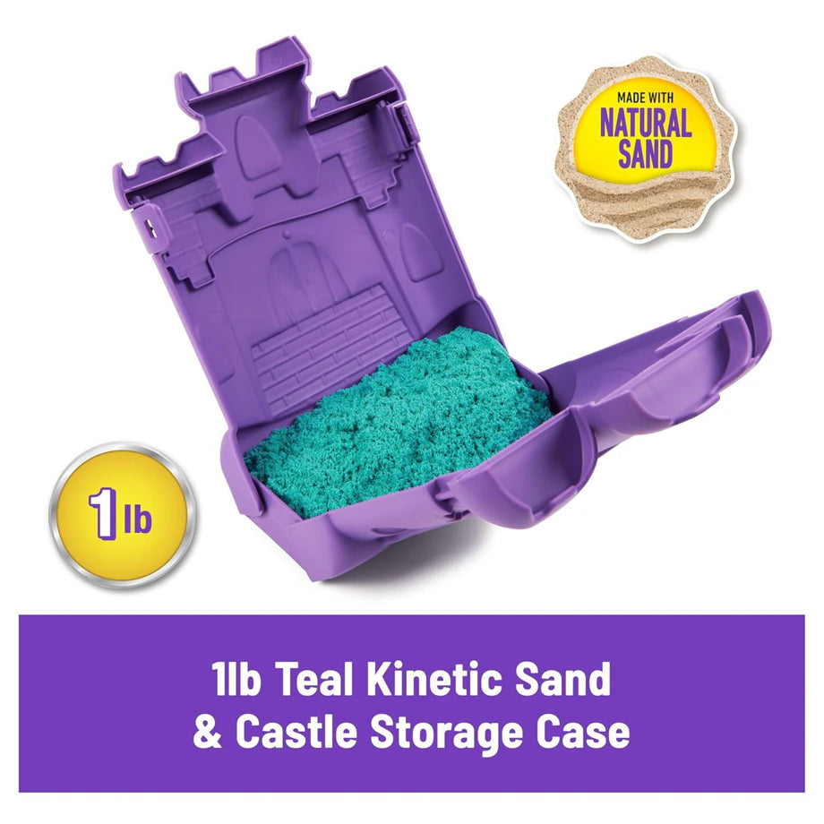 Kinetic Sand Castle Case Playset 400g (Teal)