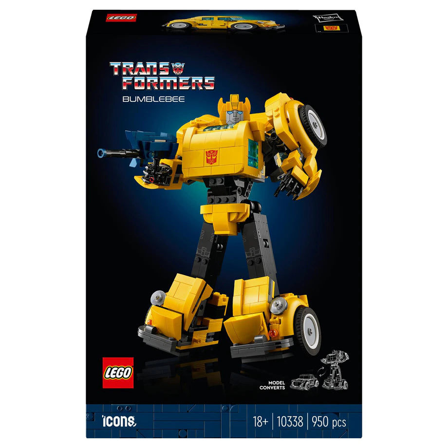 LEGO Icons Transformers Bumblebee Building Toy Set (950 Pieces)