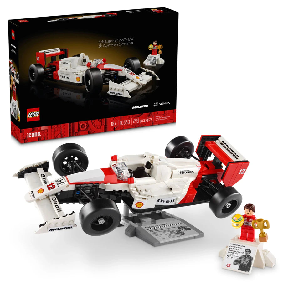 LEGO Icons Mclaren Mp4/4 & Ayrton Senna Building Set (693 Pieces)