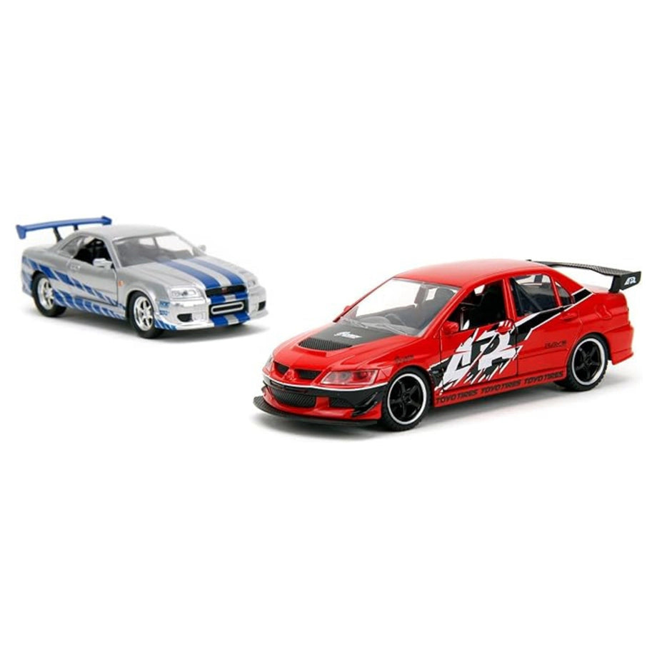 Jada Fast & Furious Twin Pack Mitsubishi Lancer Evo IX &  Nissan Skyline GT-R R32 (1:32)