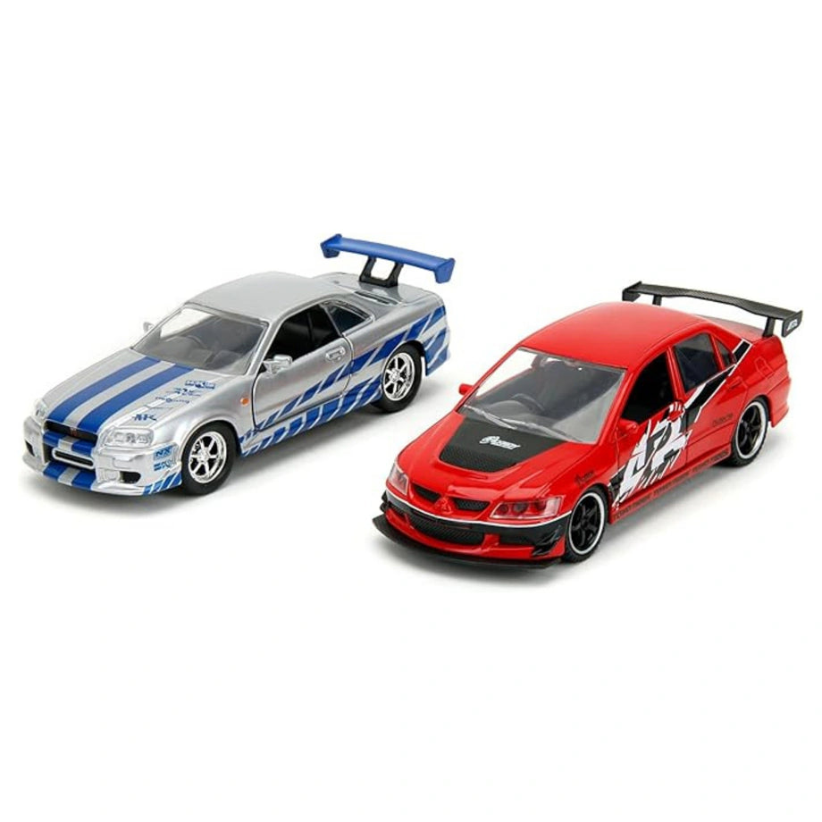 Jada Fast & Furious Twin Pack Mitsubishi Lancer Evo IX &  Nissan Skyline GT-R R32 (1:32)