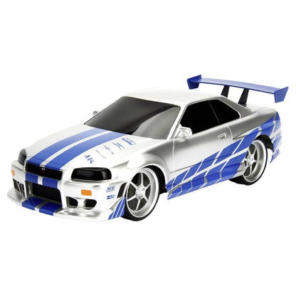 Jada Fast & Furious Brian's Nissan Skyline GT-R RC Car (Blue/Silver)