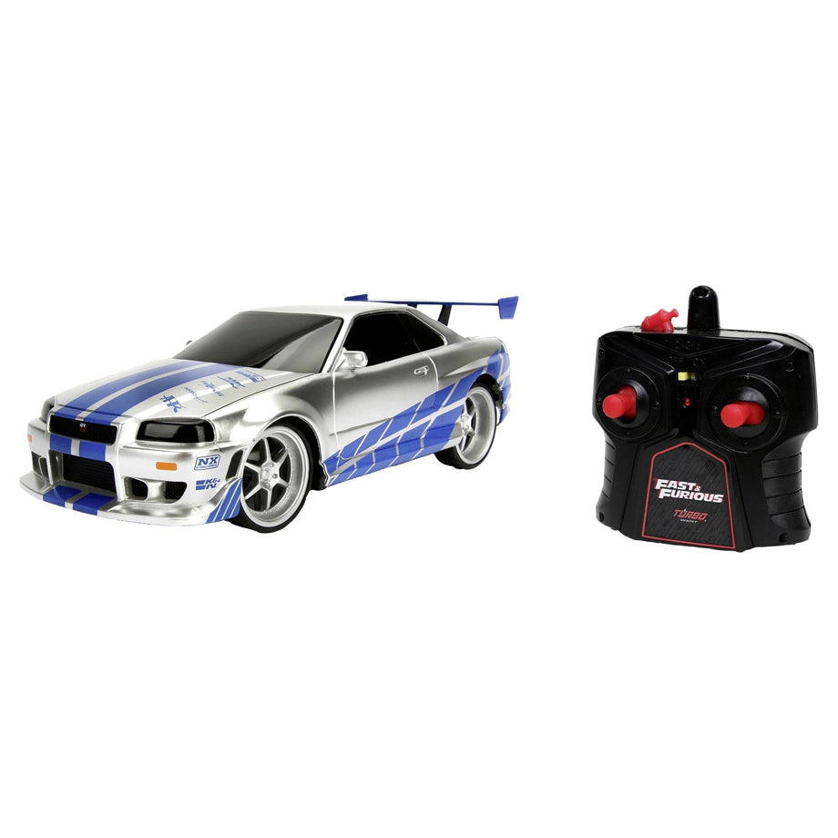 Jada Fast & Furious Brian's Nissan Skyline GT-R RC Car (Blue/Silver)