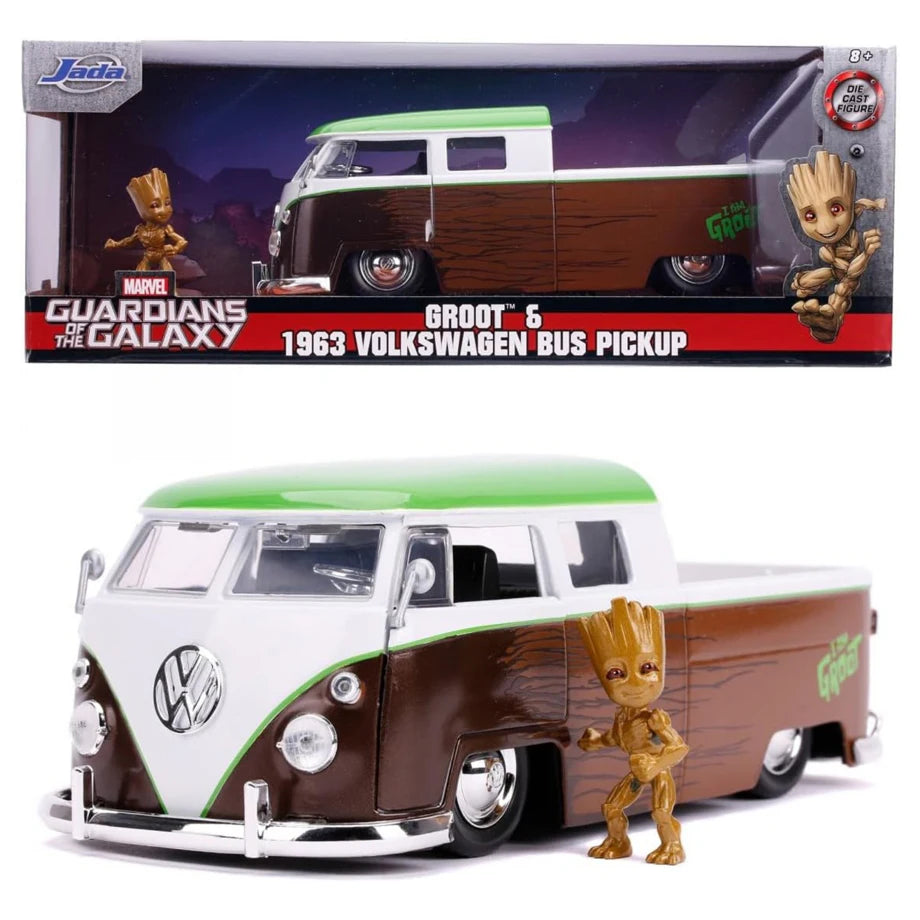 Jada Marvel Guardians of the Galaxy Volkswagen Bus with Groot Figure (1:24)