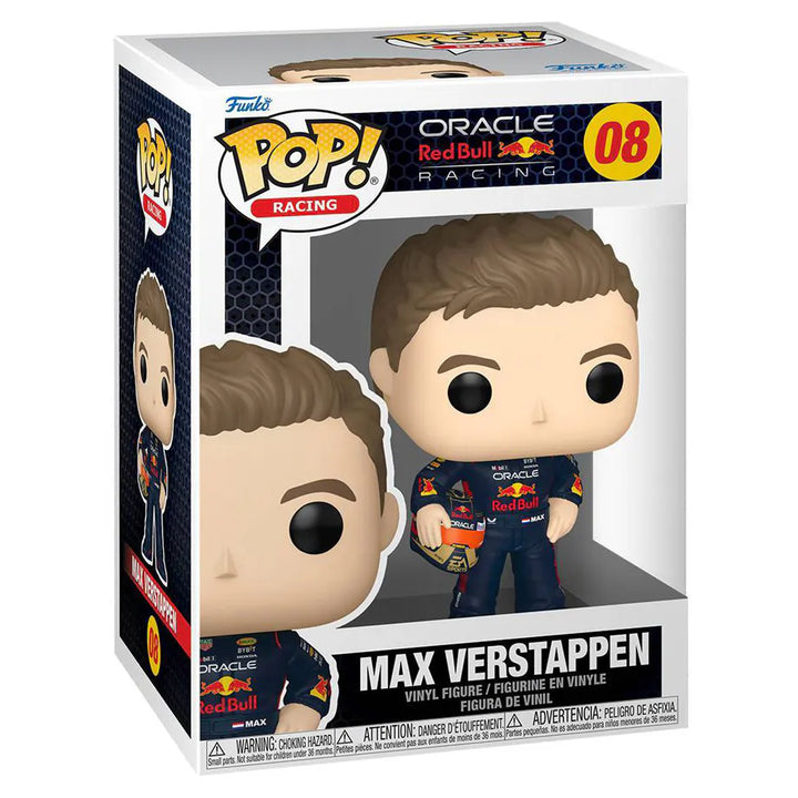 Funko POP! Racing Oracle Red Bull Racing Max Verstappen with Helmet Vinyl Figure (10.28 cm)