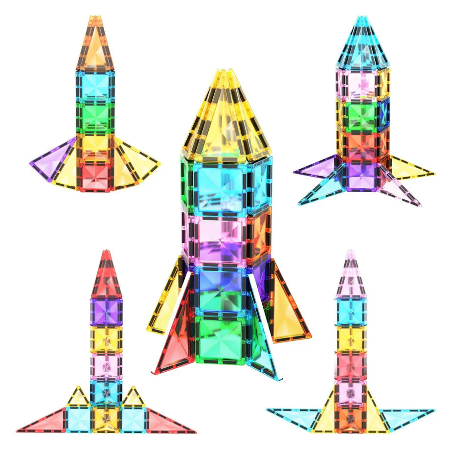 PicassoTiles Mini Diamond Collection Travel Size Magnetic Building Block Set ( 30 Pieces )