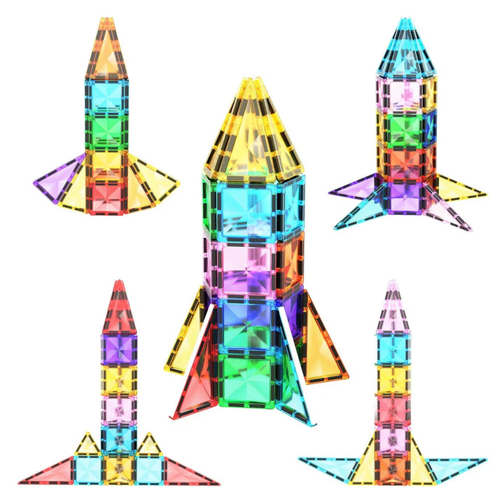 PicassoTiles Mini Diamond Collection Travel Size Magnetic Building Block Set ( 30 Pieces )