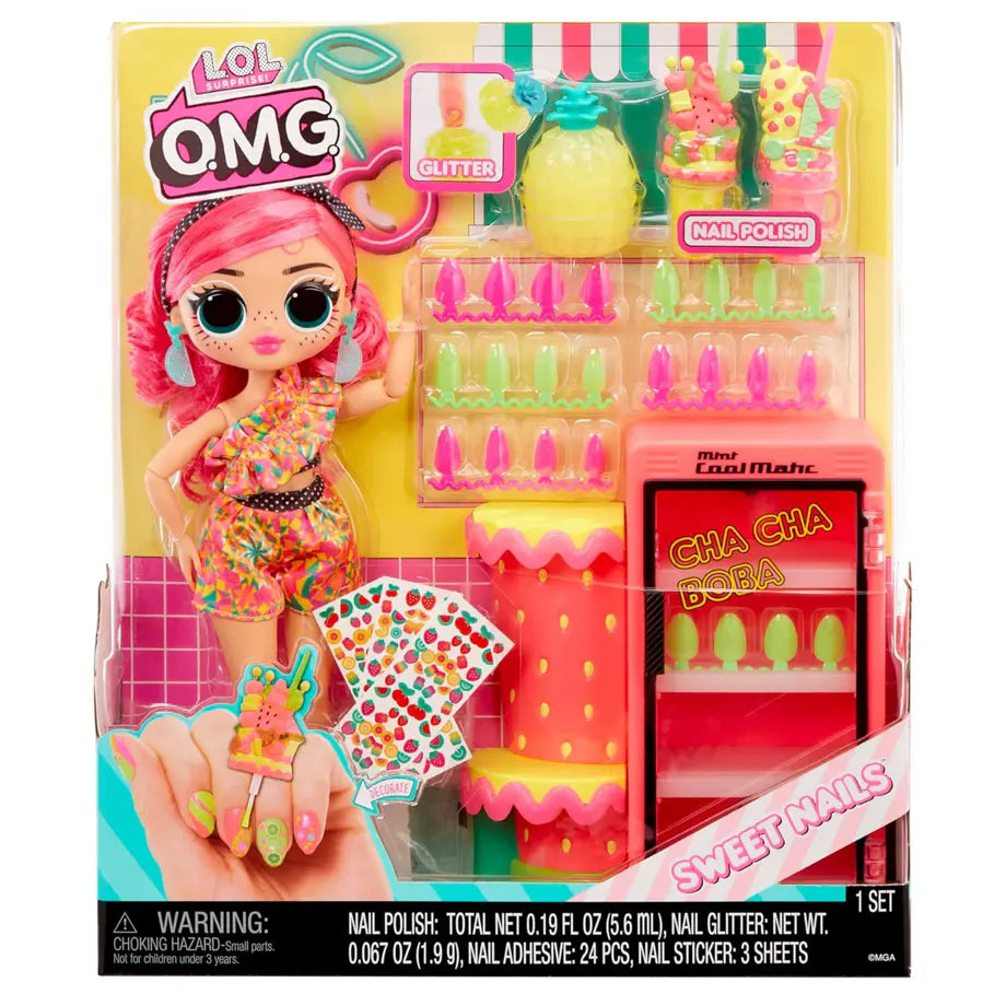 L.O.L. Surprise! OMG Sweet Nails Pinky Pops Fruit Shop Fashion Doll & Nails Playset