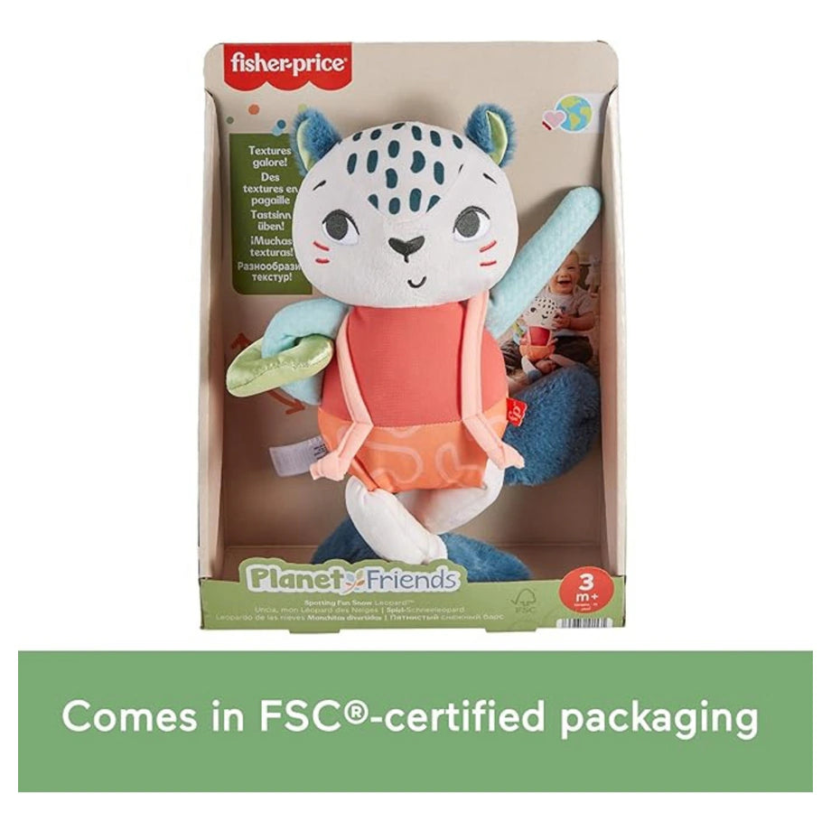 Fisher-Price Planet Friends Spotting Fun Snow Leopard Stroller Toy