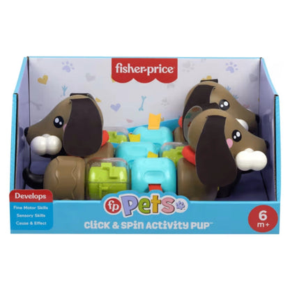 Mattel Fisher-Price FP Pets Click & Spin Activity Pup Toy for Babies