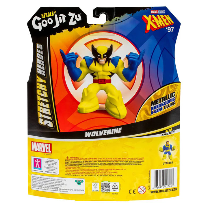 Heroes of Goo Jit Zu Stretchy Heroes Marvel Studios X-Men '97 Wolverine Figure