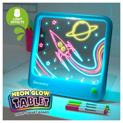 Discovery Neon Glow Tablet Light-Up Art Board STEM Toy