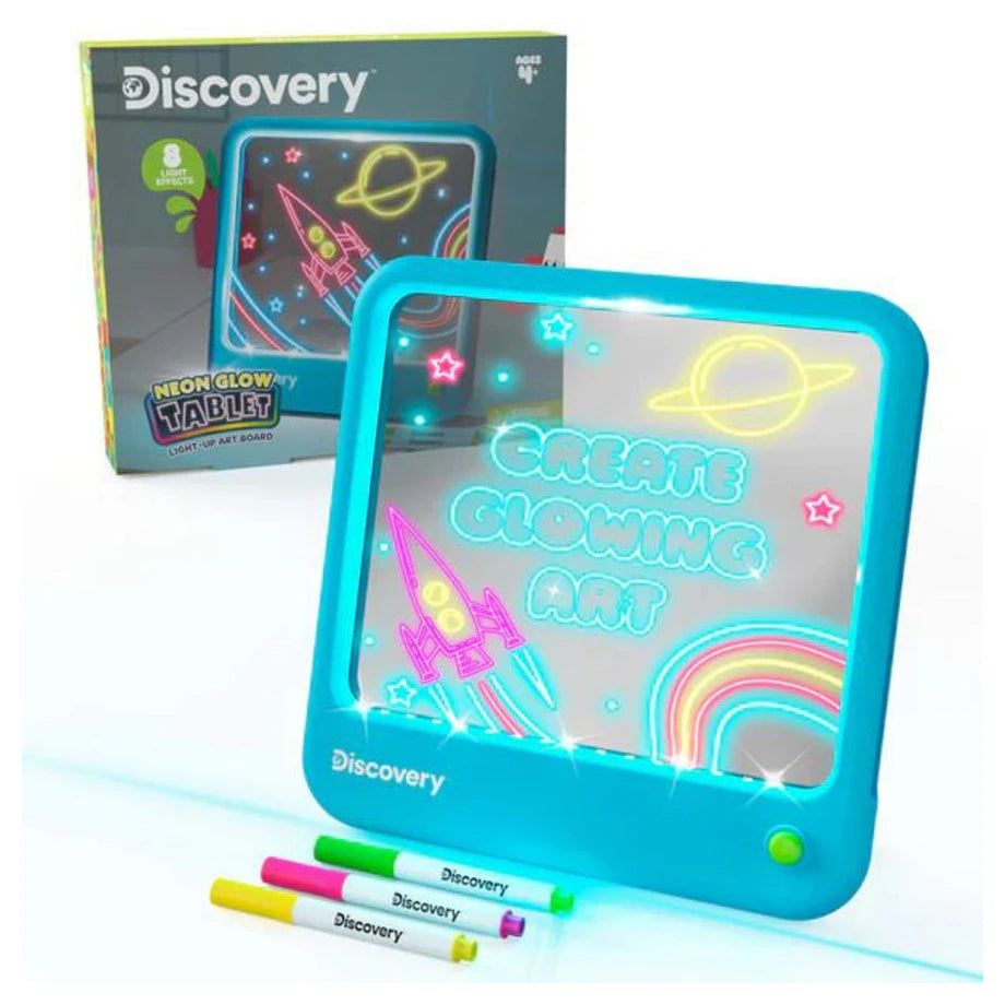 Discovery Neon Glow Tablet Light-Up Art Board STEM Toy