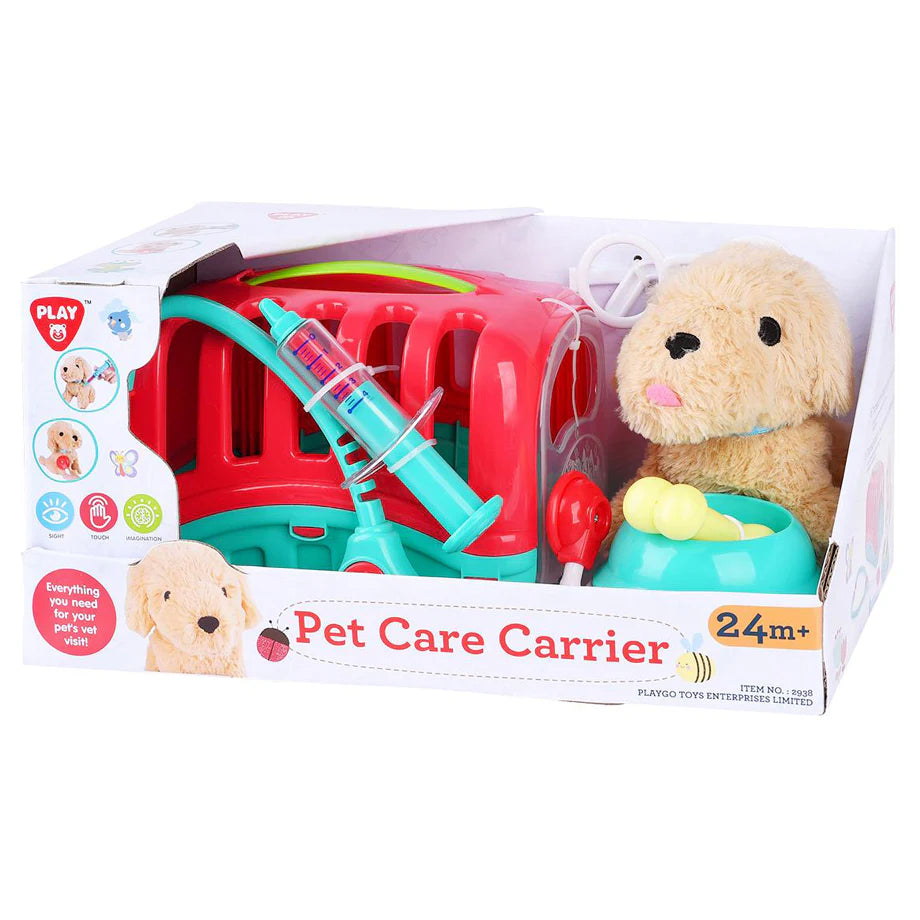 Playgo Pet Vet Care Carrier and Plush Puppy Toy Set