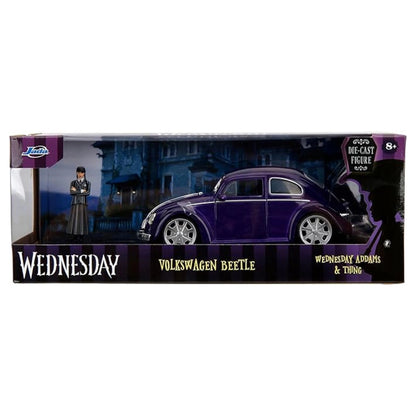 Jada Wednesday Addams & Thing Volkswagen Beetle Die-Cast Figure