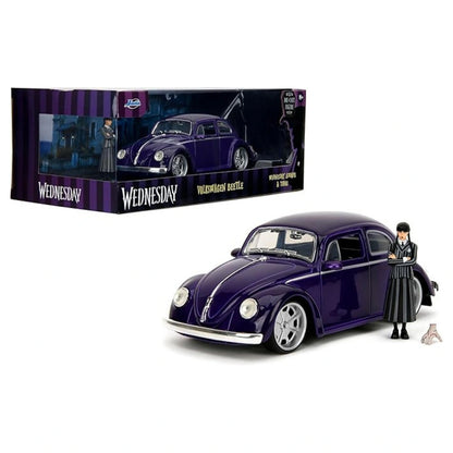 Jada Wednesday Addams & Thing Volkswagen Beetle Die-Cast Figure