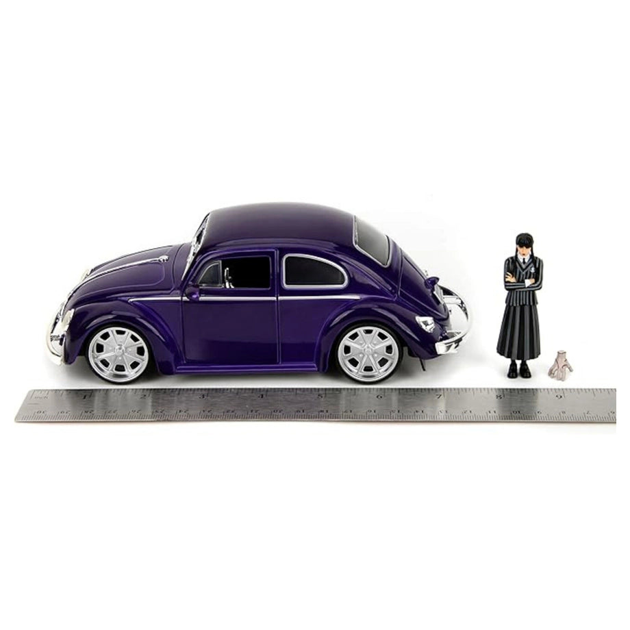 Jada Wednesday Addams & Thing Volkswagen Beetle Die-Cast Figure