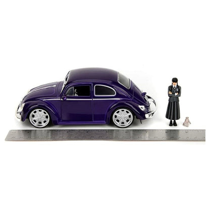 Jada Wednesday Addams & Thing Volkswagen Beetle Die-Cast Figure