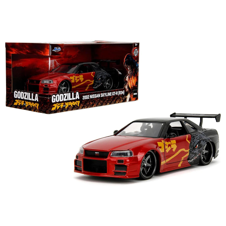 Jada Godzilla vs. Destoroyah  Nissan Skyline GT-R (R34) Diecast Model Car