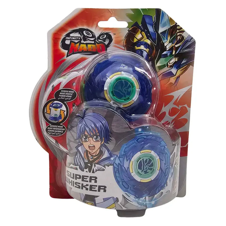 Infinity Nado Plastic Series Super Whisker Spinning Top with Launcher