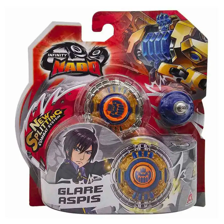 Infinity Nado Standard Series Glare Aspis Spinning Top with Launcher Set
