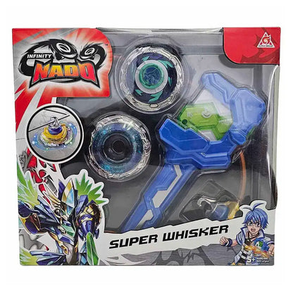 Infinity Nado Athletic Series Super Whisker Spinning Top with Launcher Set