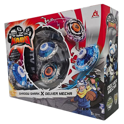 Infinity Nado Split Series Shadow Shark & Delver Mecha Spinning Tops Set