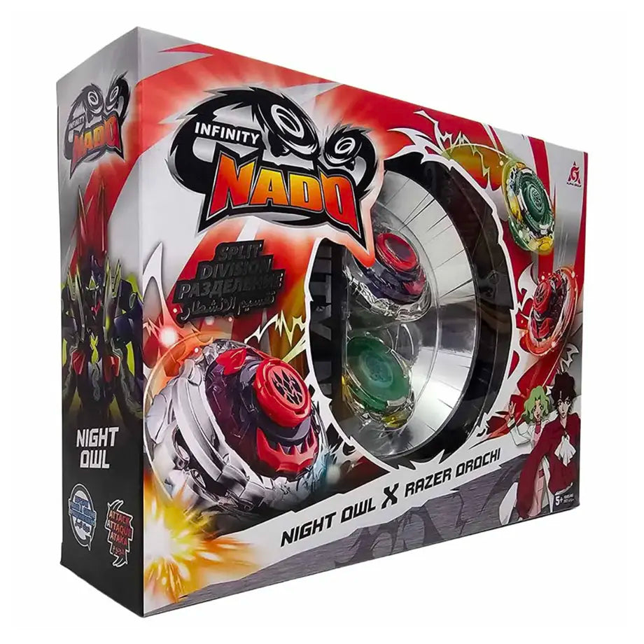 Infinity Nado Split Series Night Owl & Razer Orochi Spinning Tops Set