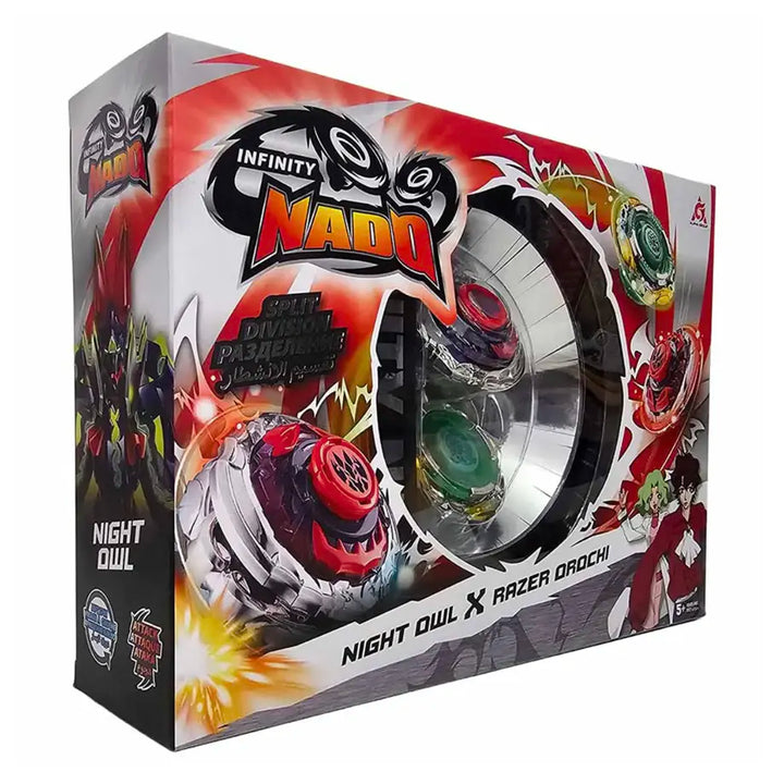 Infinity Nado Split Series Night Owl & Razer Orochi Spinning Tops Set