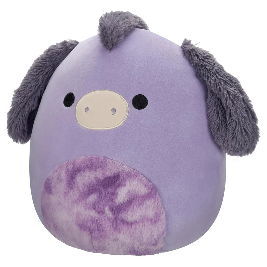 Squishmallows Deacon The Purple Donkey with Tie-Dye Belly Plush Toy