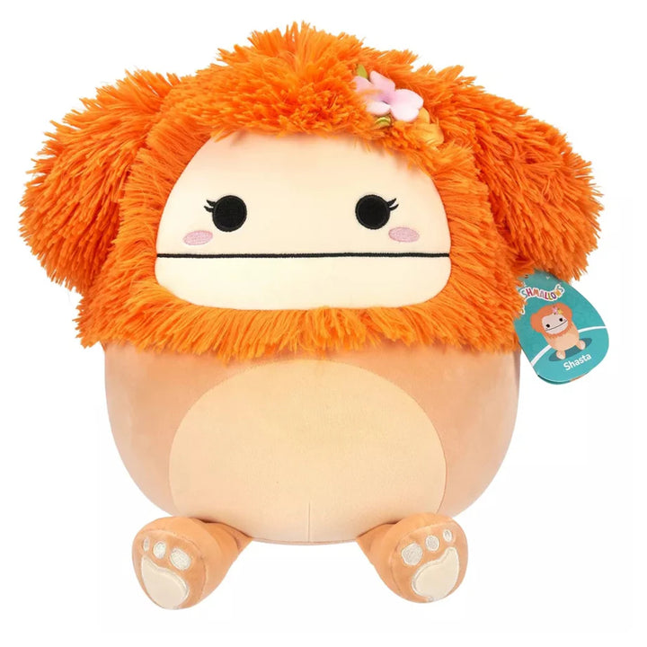 Squishmallows Shasta Light Orange Bigfoot with Flower Pin Plush Toy