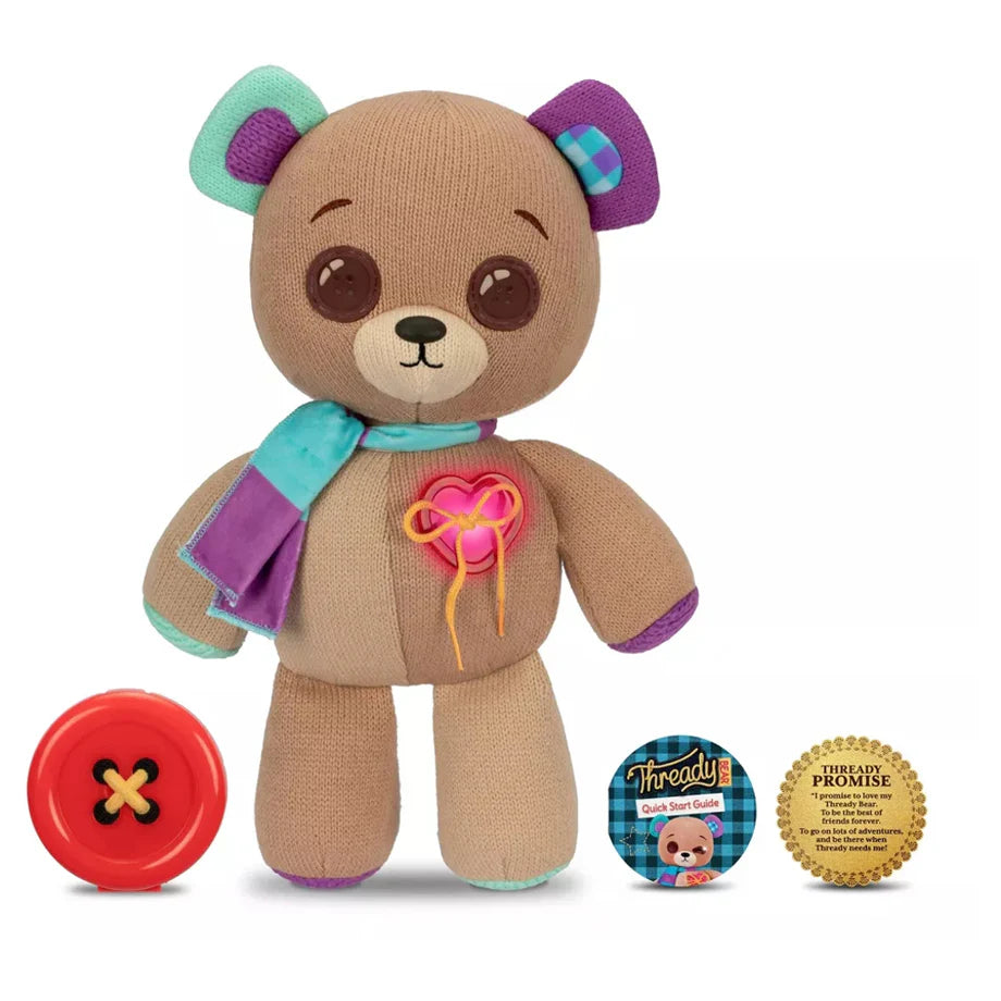 Moose Toys Thready Bear Interactive Plush Toy (35.56 cm)