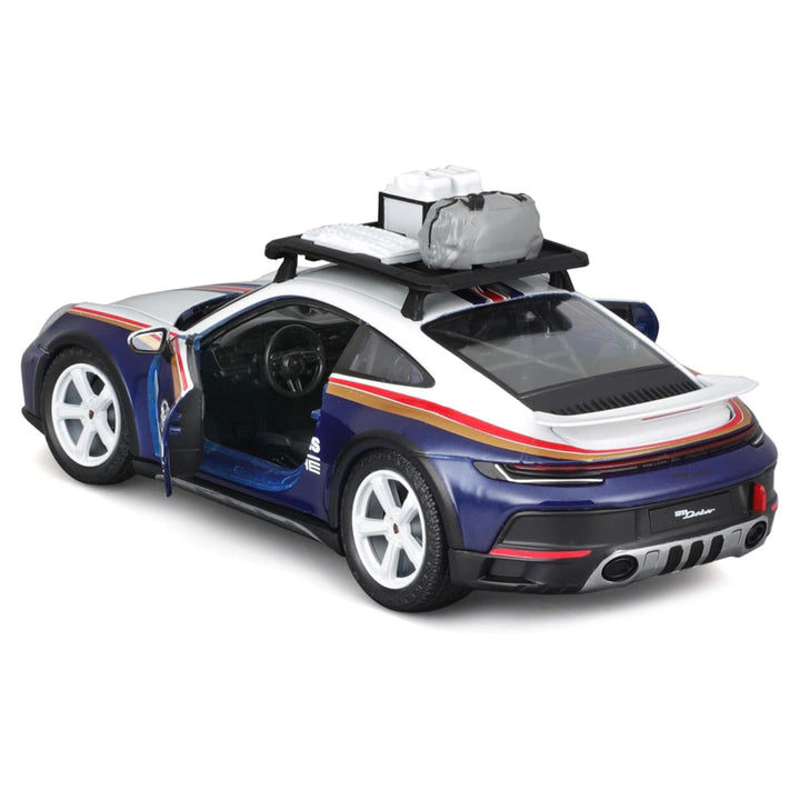 Bburago Porsche Dakar Roughroads Diecast Model Car (Blue & White)