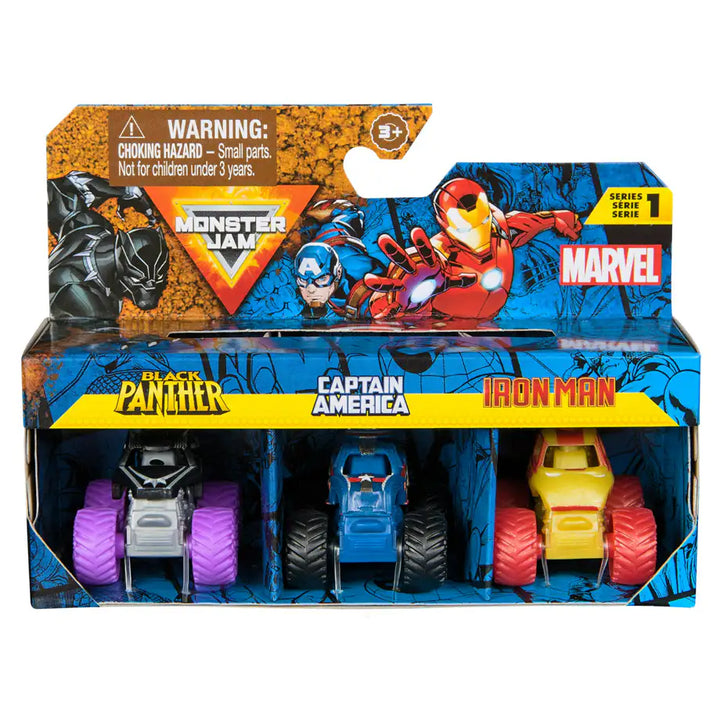 Monster Jam Marvel Mini Monster Truck 3-Pack (1:87)