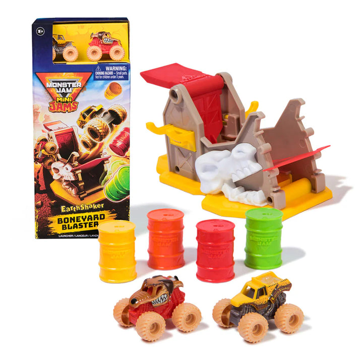 Monster Jam Mini Jams Earthshaker Boneyard Blaster Playset