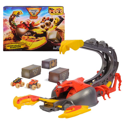 Monster Jam Mini Jams El Toro Loco, Venom, & Velocity Scorpion Playset