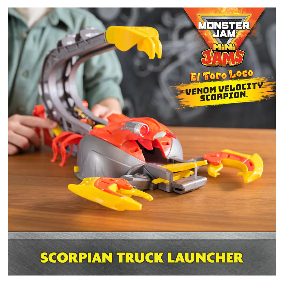 Monster Jam Mini Jams El Toro Loco, Venom, & Velocity Scorpion Playset
