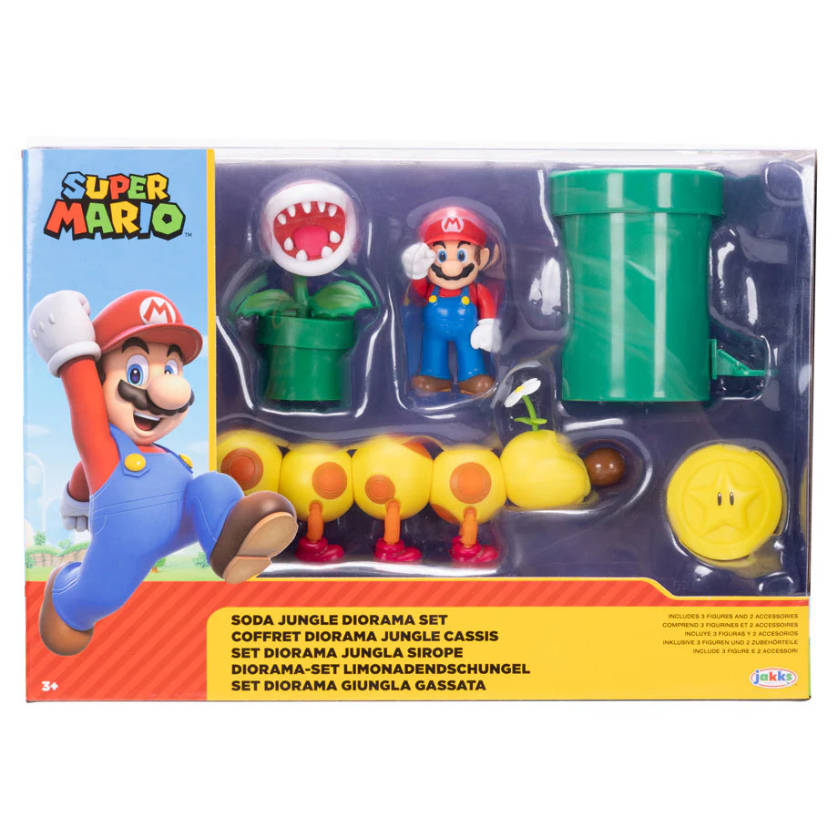 Nintendo Super Mario Soda Jungle Diorama Action Figure Playset (6.35 cm)