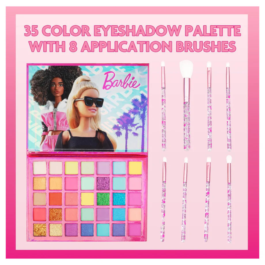 Townley Girl Barbie Eyeshadow Palette with Brush Set