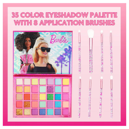 Townley Girl Barbie Eyeshadow Palette with Brush Set