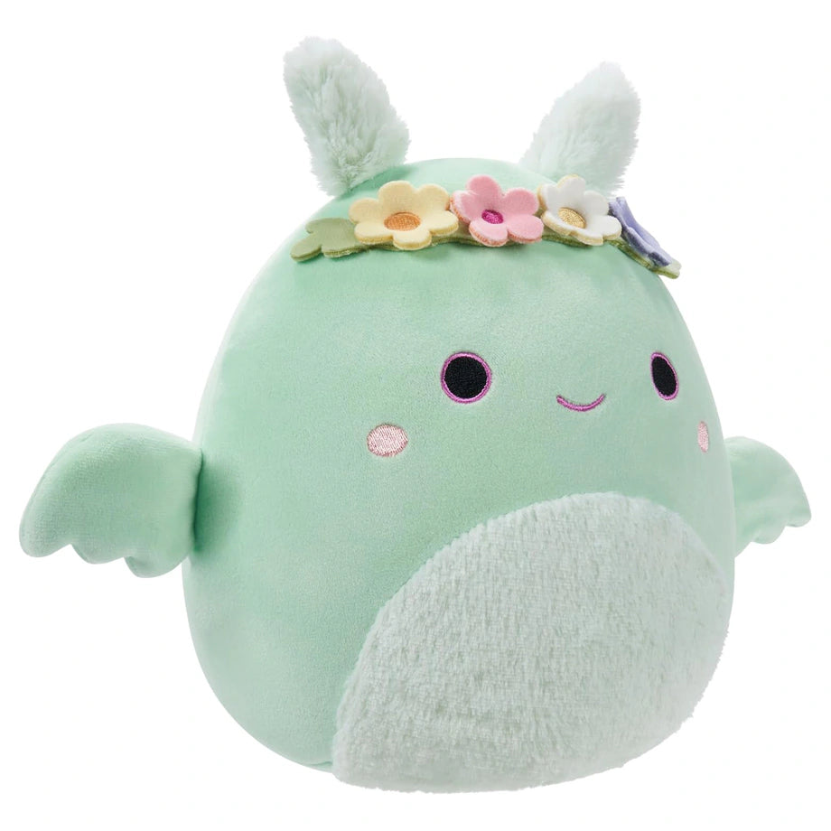 Squishmallows Tove The Mint Green Mothman with Flower Crown and Fuzzy Belly Plush Toy
