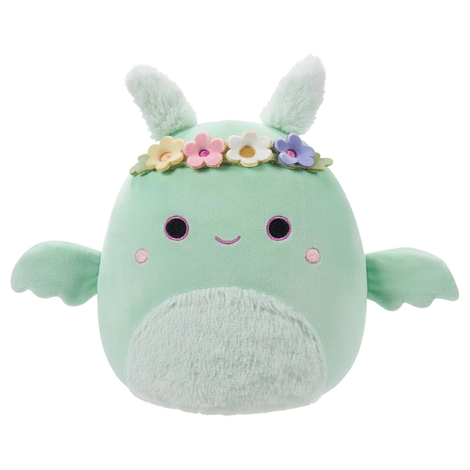 Squishmallows Tove The Mint Green Mothman with Flower Crown and Fuzzy Belly Plush Toy