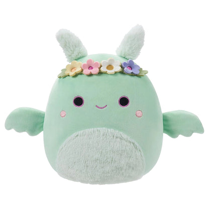Squishmallows Tove The Mint Green Mothman with Flower Crown and Fuzzy Belly Plush Toy